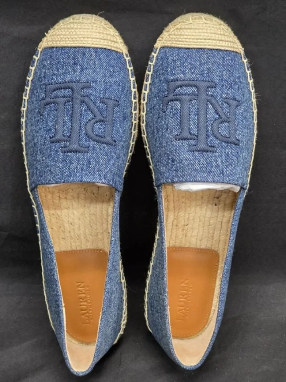 ✨Lauren Cameryn Washed Denim Espadrille 10B Blue NWT